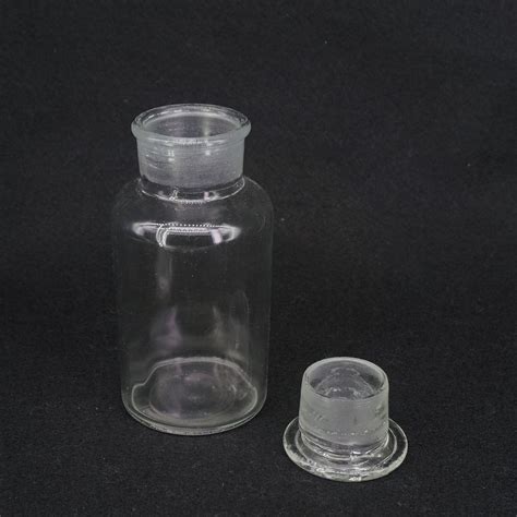 Ml Clear Glass Jar Wide Mouthed Reagent Bottle Chemical Experiment Lab Su Ebay