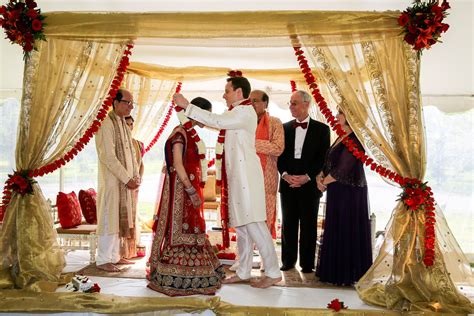 Traditional Hindu Ceremony At Interfaith Wedding