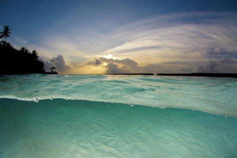 Sunset Sky And Sandy Ground Underwater Photograph By Pitgreenwood Pixels