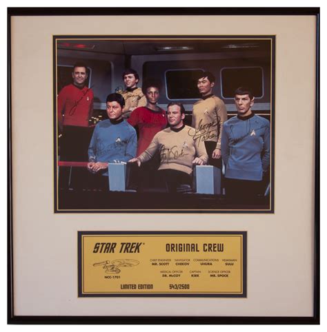 Star Trek Cast Signed Photo Limited Edition Signed By All 7 Crew