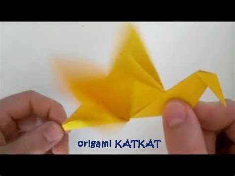 Kağıttan Kanat Çırpan Kuş Yapımı Origami katkat YouTube