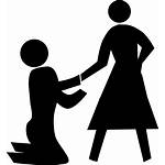 Clipart Boyfriend Proposal Girlfriend Clip Marriage Pedestrian