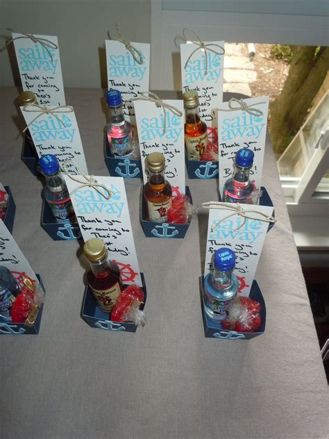 The other kid's parents might not like you very much afterward (what with all the noise the kids will make), but the kids will sure have fun. Nautical 1st birthday; adult party favors! | Personal ...