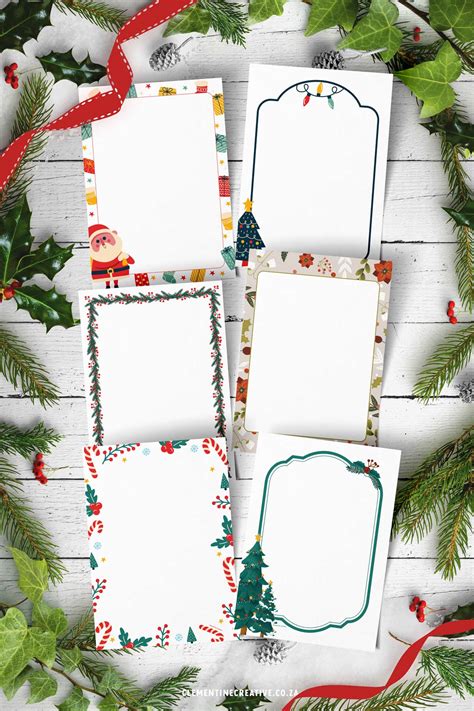 7 Cute Christmas Border Papers Free Printable Templates Clementine
