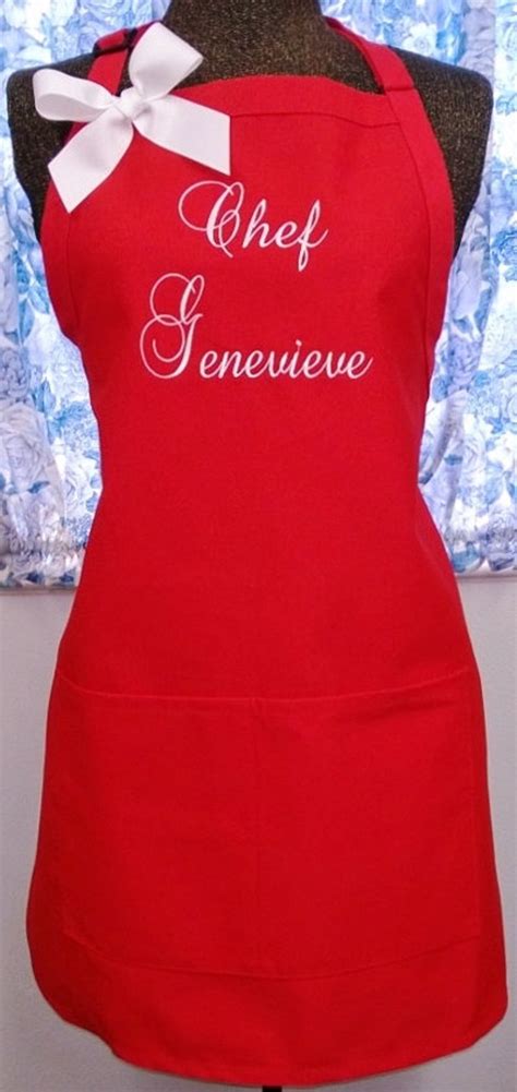 Personalized Apron Chef Apron Womens Birthday T Etsy