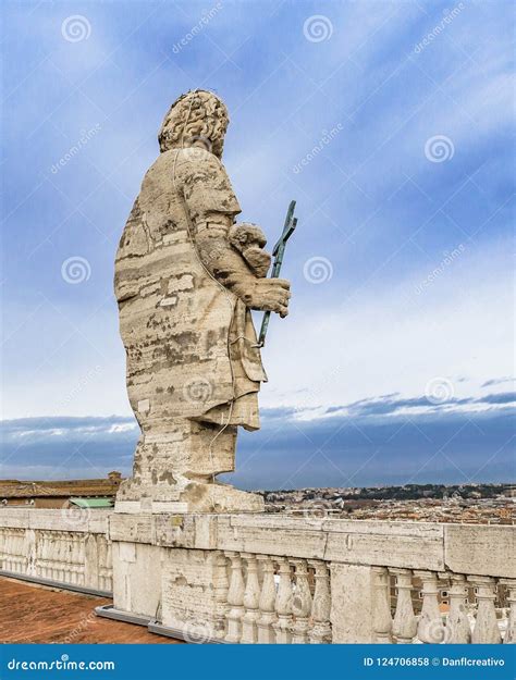 Statues Of The Apostles Saint Peters Basilica Vatican City Editorial