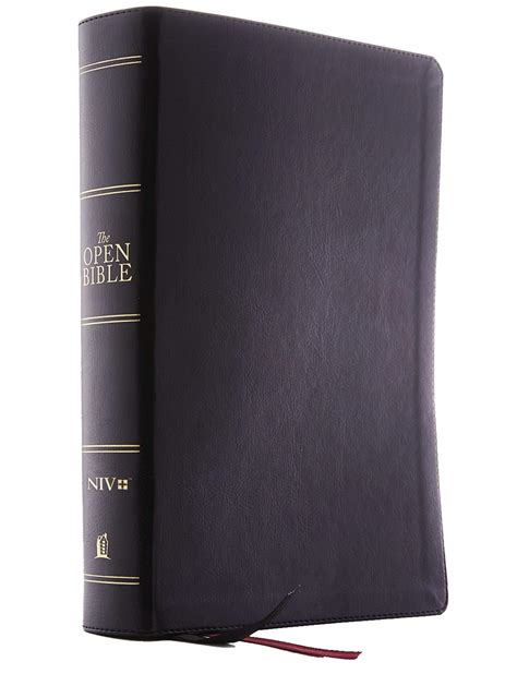 Buy The Niv Open Bible Leathersoft Black Red Letter Thumb Indexed Comfort Print Complete