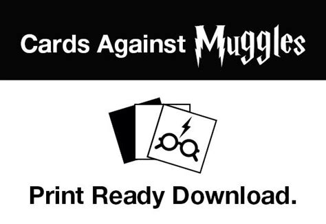 Maybe you would like to learn more about one of these? Cards Against Muggles - Make your own set with this PDF. Link in comments. : harrypotter