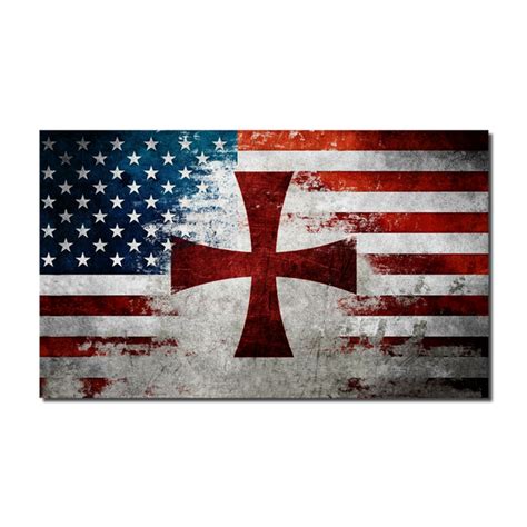 American Crusader Flag Decal Warrior 12