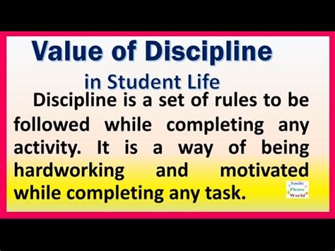 Importance Of Discipline In Students Life Essay 200 Words