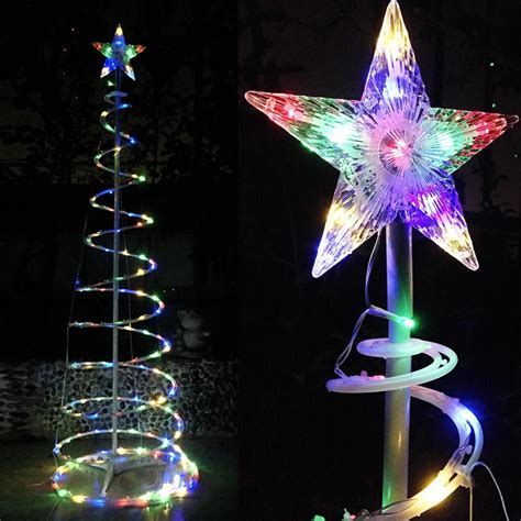 5 Ft Color Changing Christmas Led Spiral Tree Light Xmas Holiday Decor