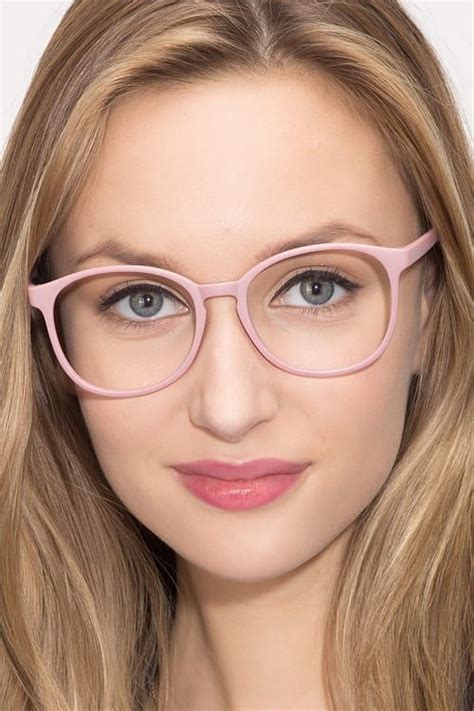 Dutchess Light And Fresh Round Eyeglasses Eyebuydirect Pink Glasses Frames Matte Pink