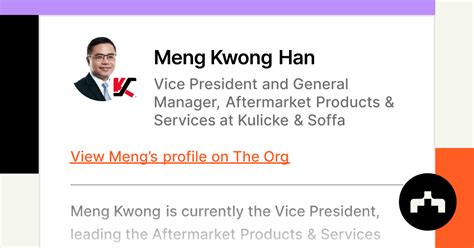 Meng Kwong Han Vice President And General Manager Aftermarket