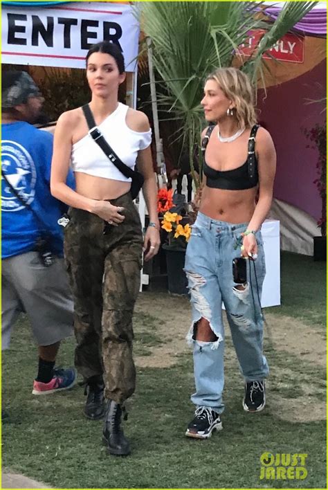kendall jenner and hailey baldwin check out coachella together photo 4064478 coachella kendall