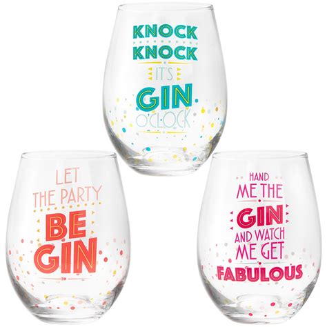 Lesser And Pavey Stemless Gin Glass Assorted