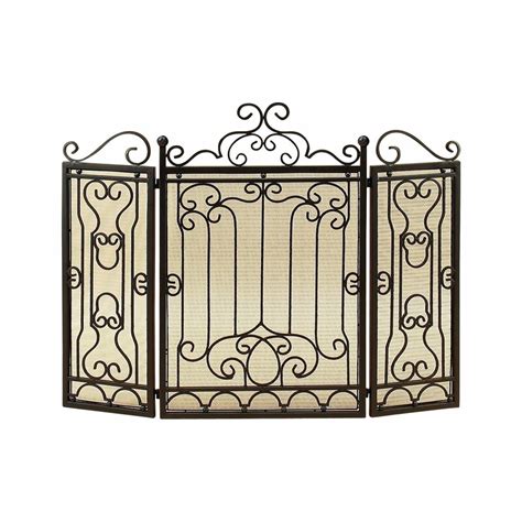 Cole And Grey 3 Panel Metal Fireplace Screen And Reviews Wayfair