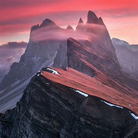 The Odle Mountains In The Italian Dolomites During Sunrise Come See