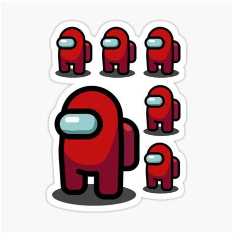 Among Us Red Crewmate Sticker For Sale By Rachelhunter Redbubble