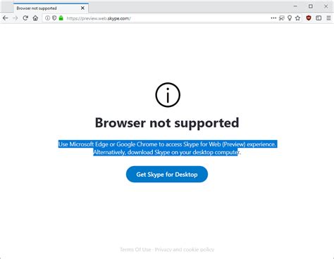 Skypes For Web Does Not Support Firefox Ghacks Tech News