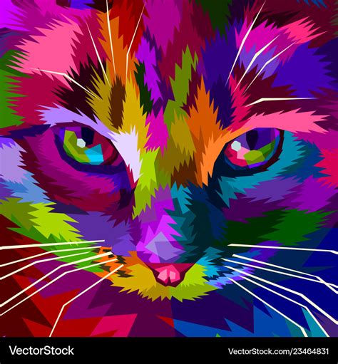 Colorful Cool Cat Eyes Royalty Free Vector Image