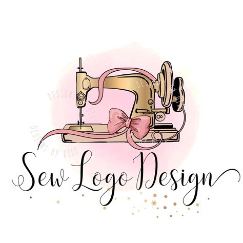 Sewing Machine Logo Vintage Sewing Machine Logo Watercolor Sew