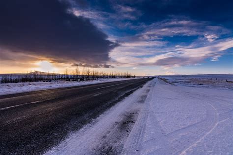 Cold Winter Road Royalty Free Photo
