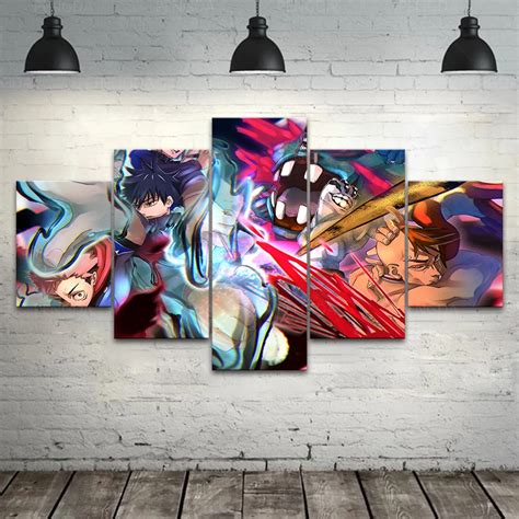 Wall Art Anime Characters 5 Pieces Poster Modular Canvas Paintings