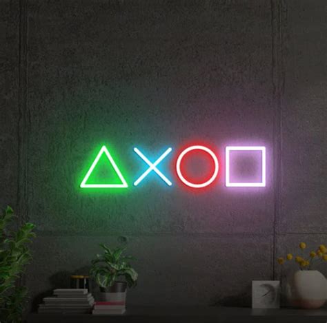 Playstation Neon Light Custom Neon Sign Personalized Wall Etsy