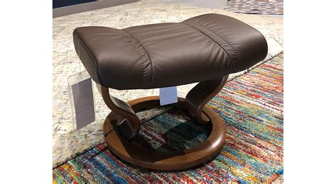 Circle Furniture Consul Stressless Ottoman Only In Brown Circle
