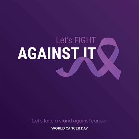 Let's Fight Against It Ribbon Typography. Lets take a stand against