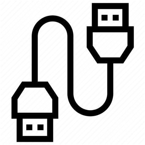 Cable, charging cable, connector, data cable, usb cable icon