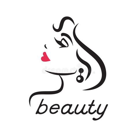 Блестящий логотип для салона красоты Иллюстрация вектора изображение