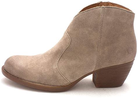 born womens michel almond toe ankle fashion boots grey stone size 7 5 ankle