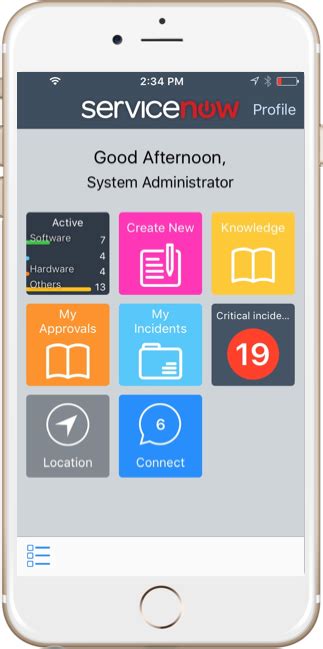 Open the servicenow nowmobile app screens and applet launcher plugin. ServiceNow Classic mobile app UI