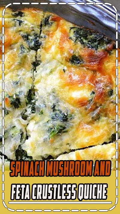I found that i ended up with a little too much liquid and it was very salty. Spinach Mushroom and Feta Crustless Quiche - Healthy ...