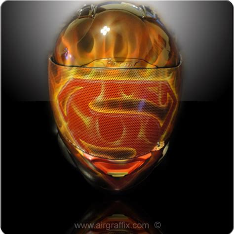 Superman Custom Paint Superman Custom Bike Helmets