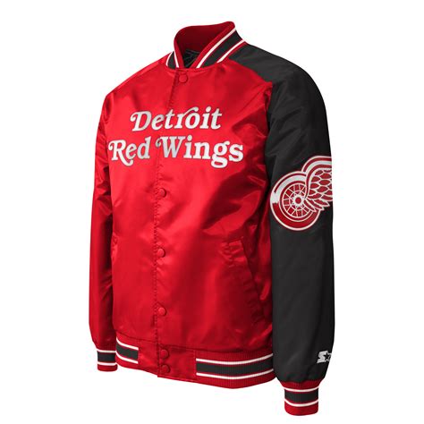 Detroit Red Wings Satin Jacket Vintage Detroit Collection