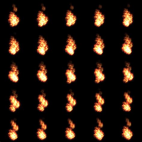 Animated Flame Fire Sprite Sheet