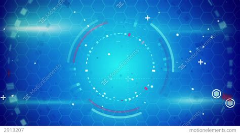Blue Abstract Techno Loopable Background Stock Animation 2913207
