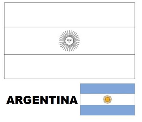 Blog De Geografia Argentina Flag Coloring Page