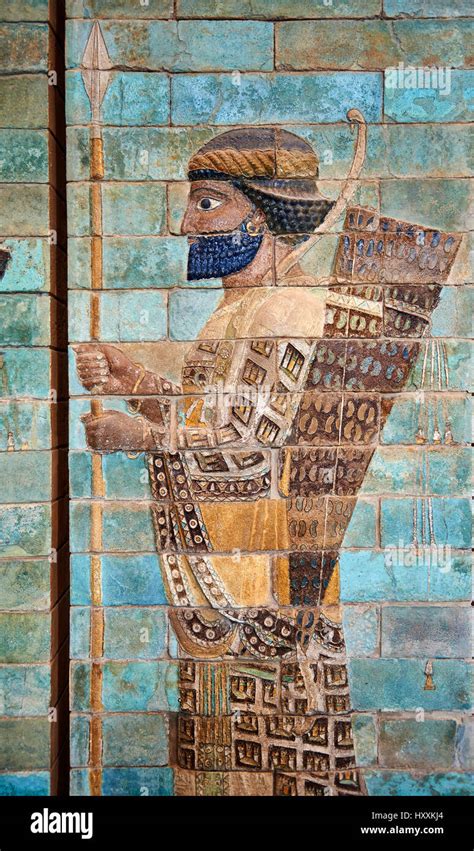 Glazed Terracotta Brick Panels Depicting Achaemenid Persian Archers