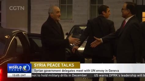 Syria Peace Talks Syrian Government Delegates Meet With Un Envoy In Geneva Cgtn