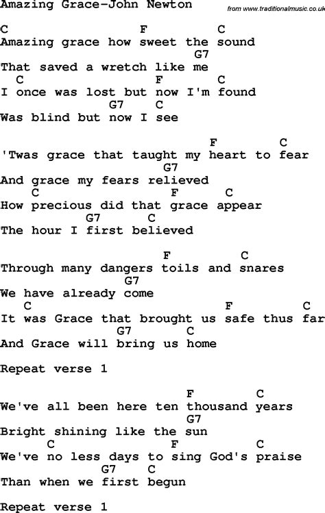 Country Southern And Bluegrass Gospel Song Amazing Grace John Newton