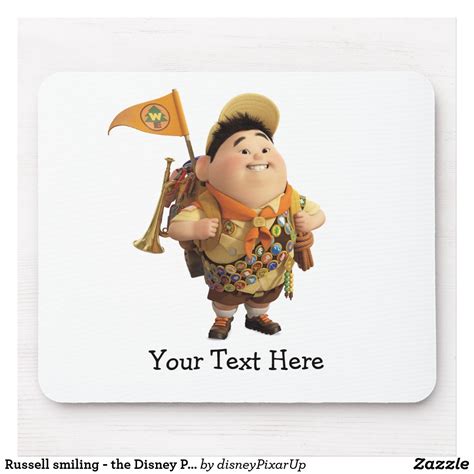 Russell Smiling The Disney Pixar Up Movie Mouse Pad Zazzle Disney
