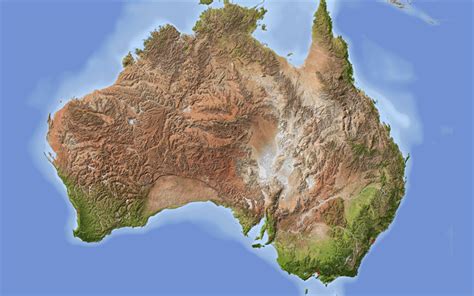 Download Wallpapers Map Of Australia K Geography Mainland Geographical Maps Of Continents