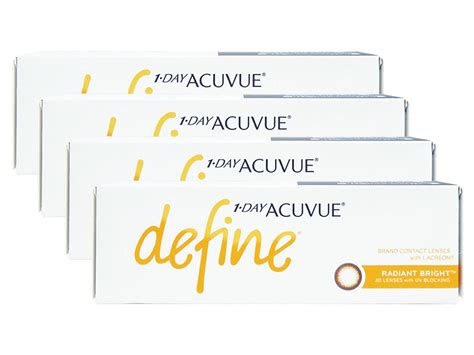 1 Day Acuvue Define Radiant Bright 4 Boxes 120 Pack 1 Day Acuvue