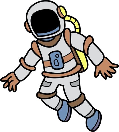 Premium Vector Hand Drawn Astronaut Floating In Space Illustration