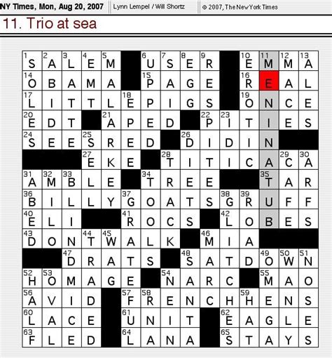 Easy (9:01) (usually gotta be under 9 for easy but since i've had a. Rex Parker Does the NYT Crossword Puzzle: MONDAY, Aug. 20 ...