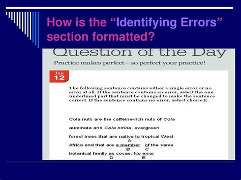 PPT Identifying Sentence Errors PowerPoint Presentation Free Download ID