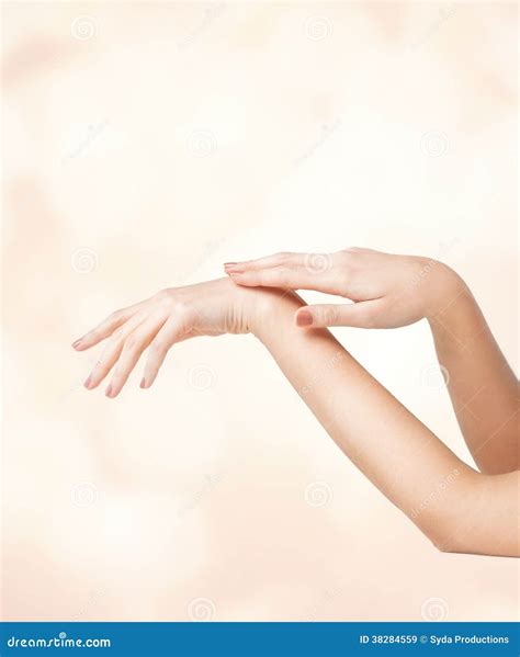 Female Soft Skin Hands Stock Image Image Of Cosmetics 38284559